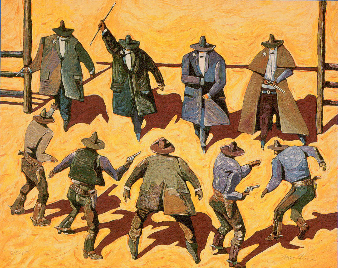 Artist: Thom Ross, Title: Gunfight at the O.K. Corral - click to close window