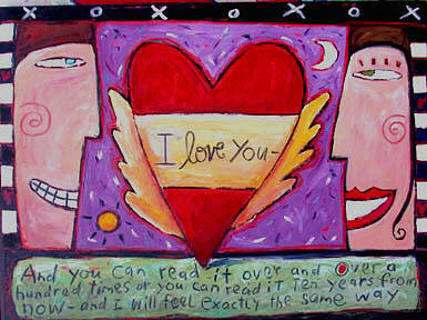 Artist: Debbie Tomassi, Title: I Love You - click for larger image