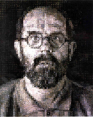 Artist: Chuck Close, Title: Self Portrait 1995 - click for larger image