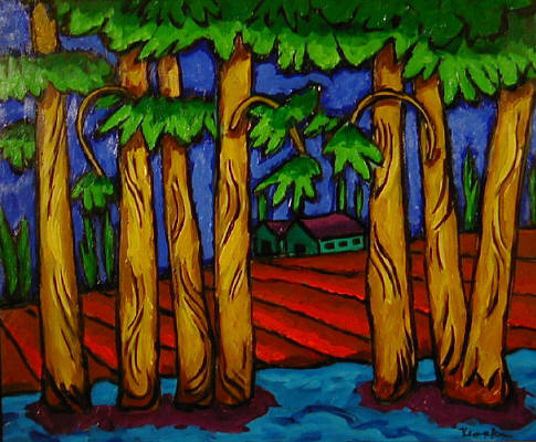 Artist: Rich Klopfer, Title: Row of Trees - click for larger image