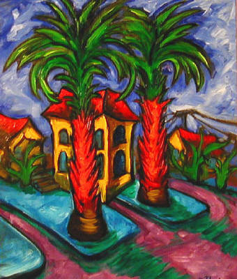 Artist: Rich Klopfer, Title: Twin Palms - click for larger image