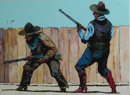 Artist: Thom Ross, Title: Coffeeville Defenders - click for larger image
