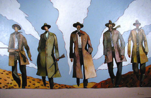 Artist: Thom Ross, Title: Lincoln Lawmen - click for larger image
