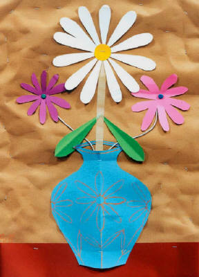 Artist: Bill Braun, Title: Three Flowers   - click for larger image