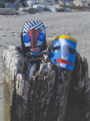 Artist: Ken Thomas, Title: Two Masks - click for larger image