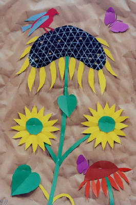 Artist: Bill Braun, Title: Sunflowers - Trompe L' Oeil - click for larger image