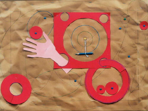 Artist: Bill Braun, Title: Red Circles - Trompe L' Oeil - click for larger image