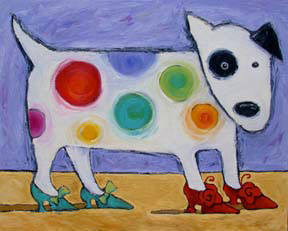 Artist: Debbie Tomassi, Title: Shoe Hound Two - click for larger image