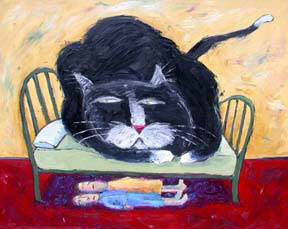 Artist: Debbie Tomassi, Title: Cat Nap - click for larger image