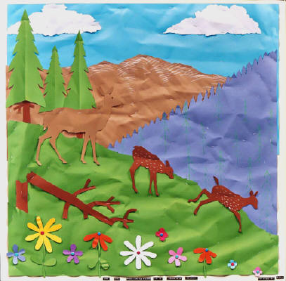 Artist: Bill Braun, Title: Frolicking Fawns - click for larger image