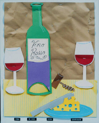 Artist: Bill Braun, Title: Red Wine and Cheese - click for larger image