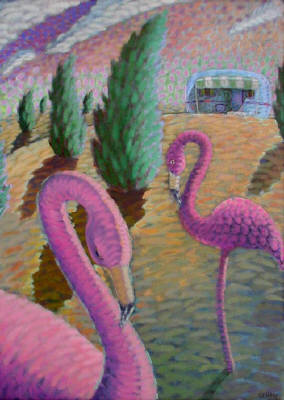 Artist: Brad Caplis, Title: Pink Plastic Paradise - click for larger image