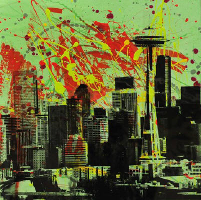 Artist: Brooke Westlund, Title: Seattle Skyline BW16-2020 - click for larger image
