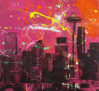 Artist: Brooke Westlund, Title: Seattle Skyline BW32-2020 - click for larger image