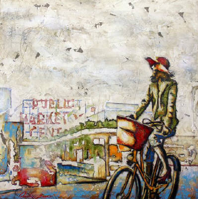 Artist: Charlie Barr, Title: Pike Place Market - click for larger image