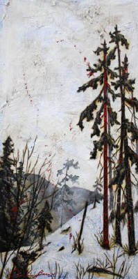 Artist: Charlie Barr, Title: Winter Slope - click for larger image