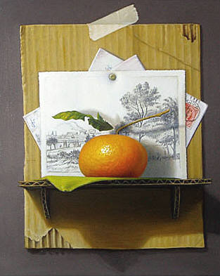 Artist: David Stevenson, Title: Orange on Corrigated  - click for larger image