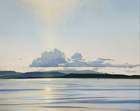 Artist: Debbie Daniels, Title: Haro Strait Sunset - click for larger image