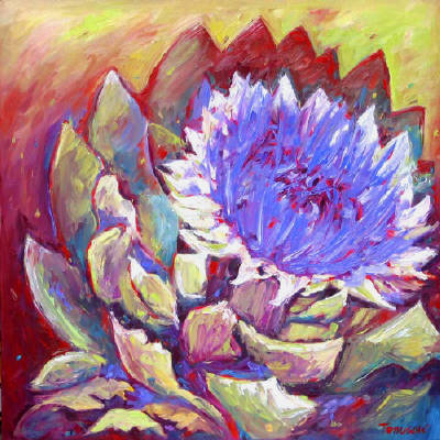 Artist: Debbie Tomassi, Title: Artichoke Flower - click for larger image