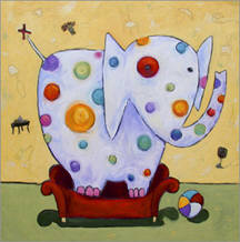 Artist: Debbie Tomassi, Title: Elephant in the Living Room - click for larger image