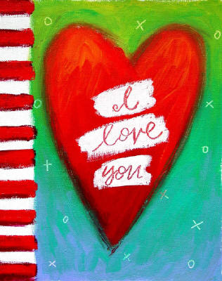 Artist: Debbie Tomassi, Title: I Love You - click for larger image