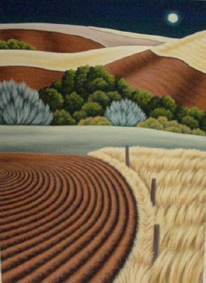 Artist: Doug Martindale, Title: Full Moon over the Palouse - click for larger image