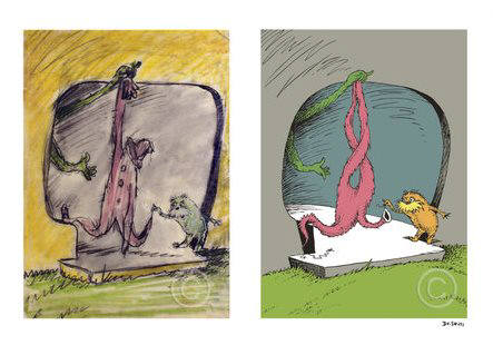 Artist: Dr. Seuss  , Title: A Thneed's a Fine Somethingthat All People Need - Diptych - click for larger image