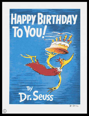 Artist: Dr. Seuss  , Title: Happy Birthday To You! - Diptych and Single - click for larger image