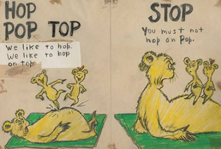 Artist: Dr. Seuss  , Title: Hop Pop Top - Diptych - click for larger image