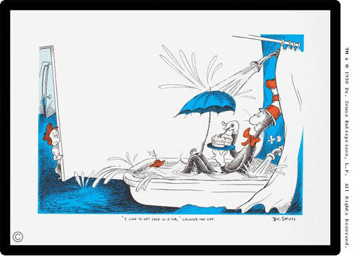 Artist: Dr. Seuss  , Title: I Like to Eat Cake in the Tub - click for larger image