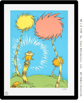 Artist: Dr. Seuss  , Title: Lorax Book Cover - click for larger image