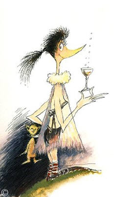 Artist: Dr. Seuss  , Title: Martini Bird - click for larger image