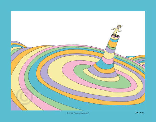 Artist: Dr. Seuss  , Title: Oh, the Places You'll Go! Cover Illustration - click for larger image