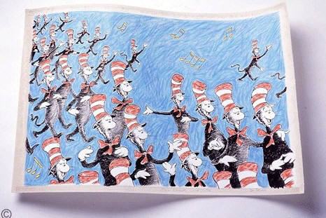 Artist: Dr. Seuss  , Title: Singing Cats - click for larger image