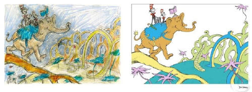 Artist: Dr. Seuss  , Title: The More That You Read, The More Things You Will Know (Diptych) - click for larger image