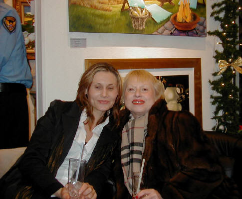 Artist: Gallery Event Photos, Title: Elka and Shula enjoying the festivities - click for larger image