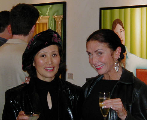 Artist: Gallery Event Photos, Title: Kamikaze Masami and Patty share a toast - click for larger image