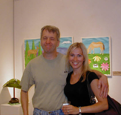 Artist: Gallery Event Photos, Title: My, My..Bill Braun looks unusually happy...and to think the Dr. has never even bought a painting. - click for larger image