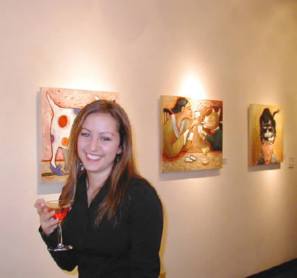 Artist: Gallery Event Photos, Title: Wow....That's Cute! The lovely Rachel Adler visits the Tomassi Opening. - click for larger image