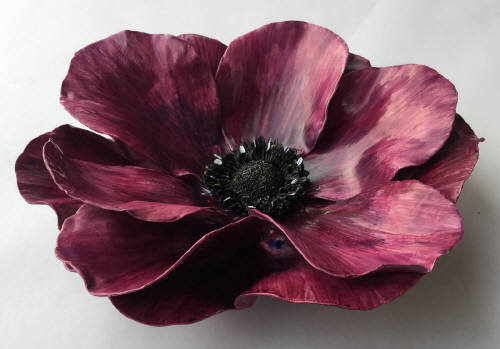 Artist: Gina Holt, Title: Anemone - Purple - click for larger image