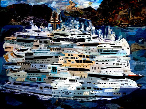 Artist: Harold Nelson, Title: Big Yacht - click for larger image