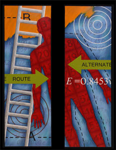 Artist: Holly Ballard Martz, Title: Alternate Route (Diptych) - click for larger image