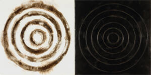 Artist: Holly Ballard Martz, Title: Double Target (Brown and Black) - click for larger image
