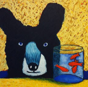 Artist: Jaime Ellsworth, Title: Bear with Goldfish - click for larger image