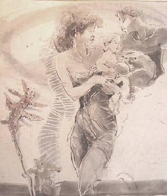 Artist: Jurgen Gorg, Title: Mother and Child - click for larger image