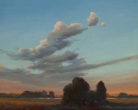 Artist: Kathleen Hooks, Title: Clouds over the Marsh - click for larger image