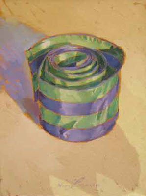 Artist: Kim Starr, Title: Blue and Green Ribbon - click for larger image