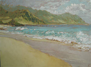 Artist: Kim Starr, Title: Hawaiian Surf II - click for larger image