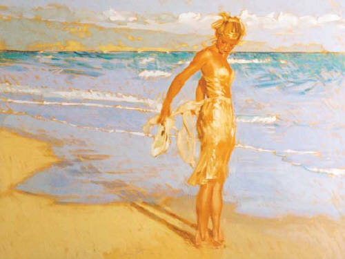 Artist: Kim Starr, Title: Model at Baldwin Beach - click for larger image