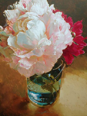 Artist: Kim Starr, Title: Peonies - click for larger image